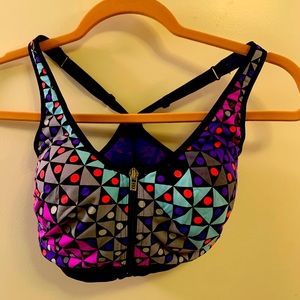 Multicoloured Front-Closure Victoria’s Secret VSX High Impact Sport Bra 32DDD